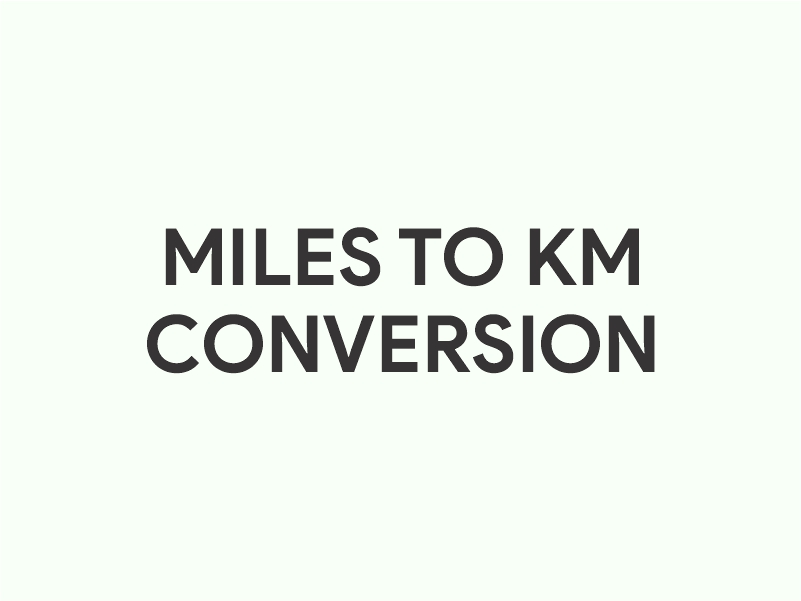 Miles to km conversion