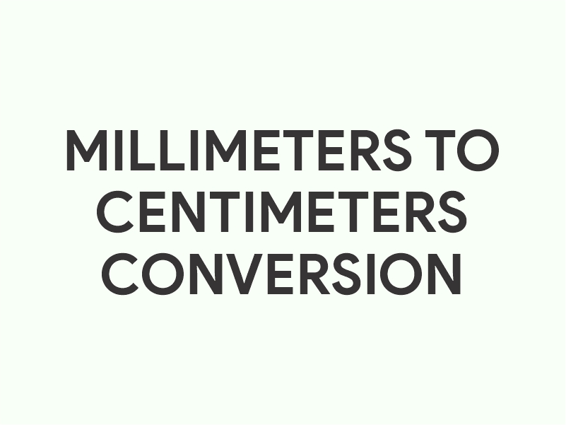 mm to cm – millimeters to centimeters conversion