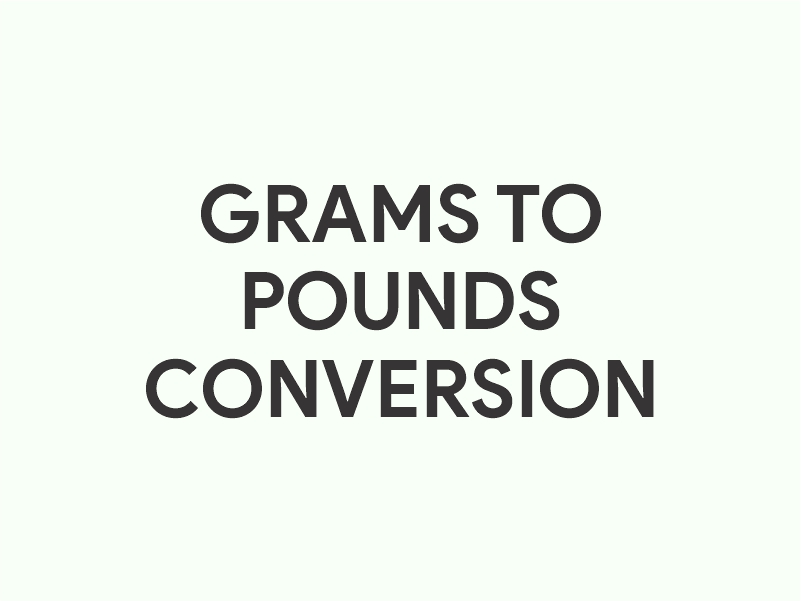 Grams to Pounds converter (g to lbs)