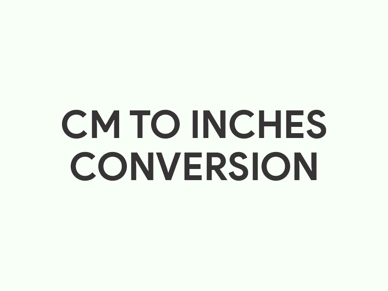 CM to Inches Converter