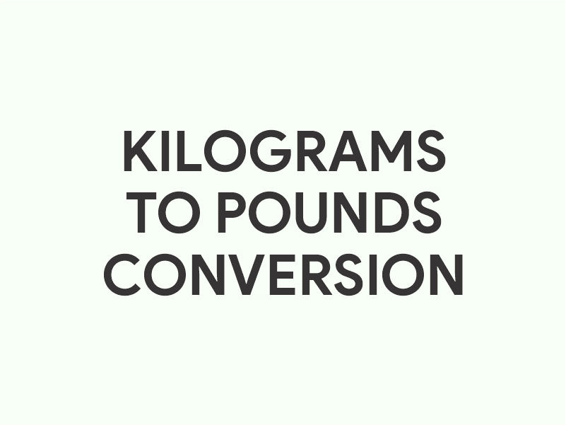 kg to lbs | Convert kg to Pounds