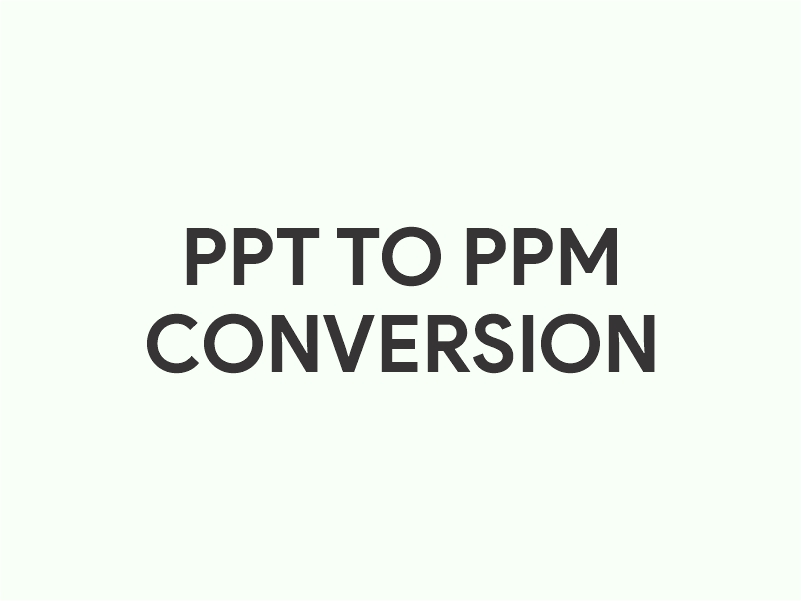 ppt to ppm conversion