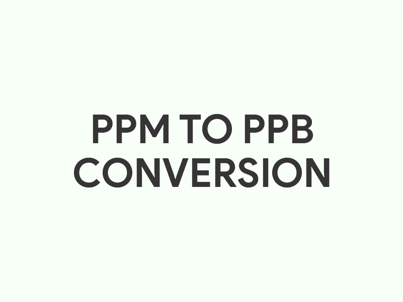 ppm to ppb conversion