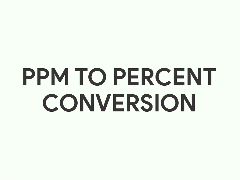 ppm to percent conversion