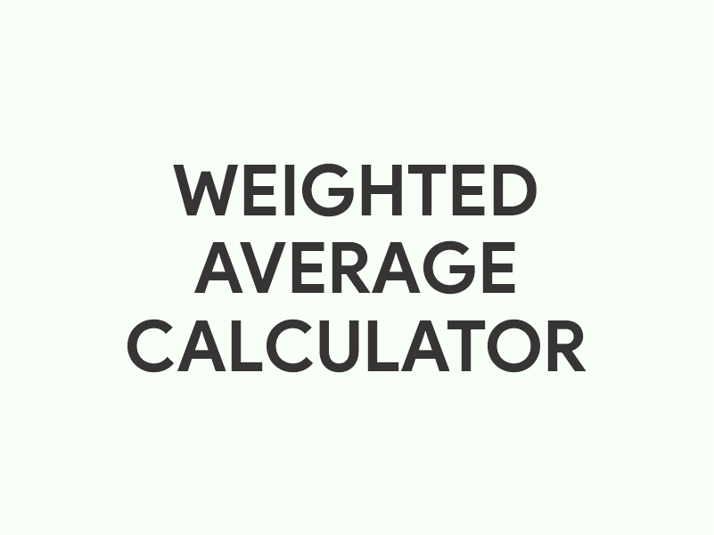 Weighted Average Calculator