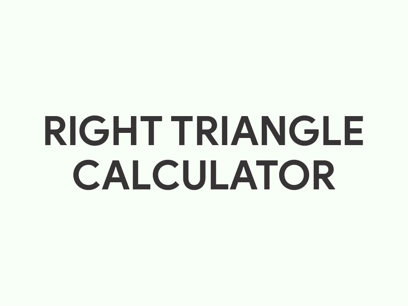 Right triangle calculator