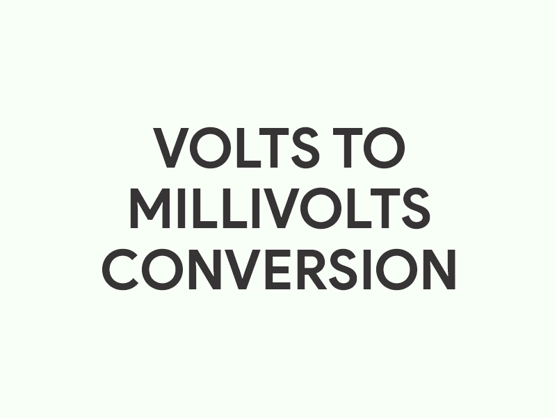 Volts to millivolts conversion