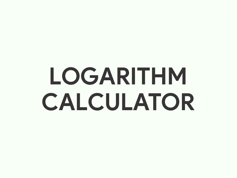 Logarithm Calculator