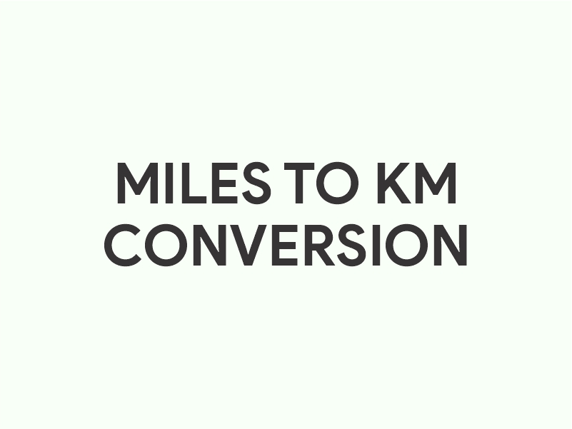 Miles to km conversion