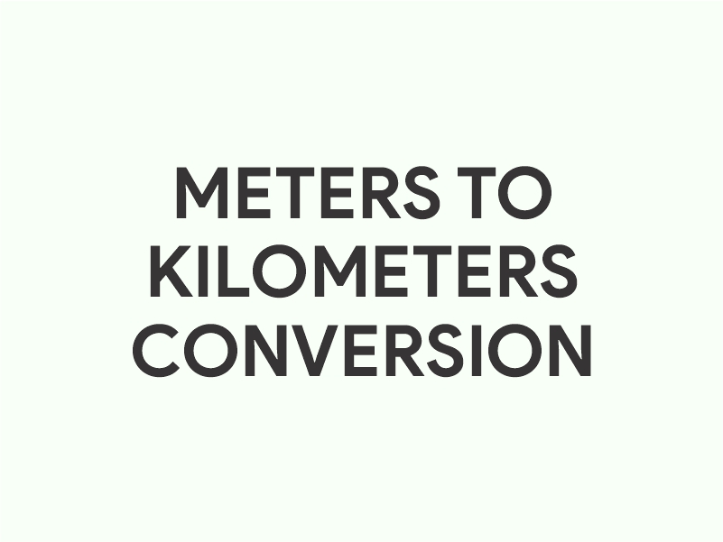 Meters to Kilometers Converter