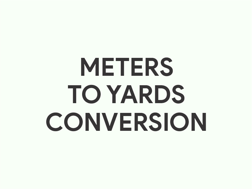 Meters to Yards Converter