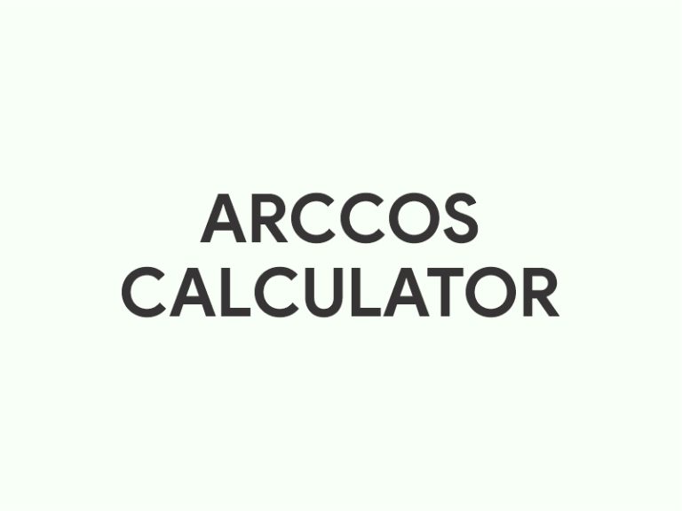 ArcCos Calculator - Sly Academy