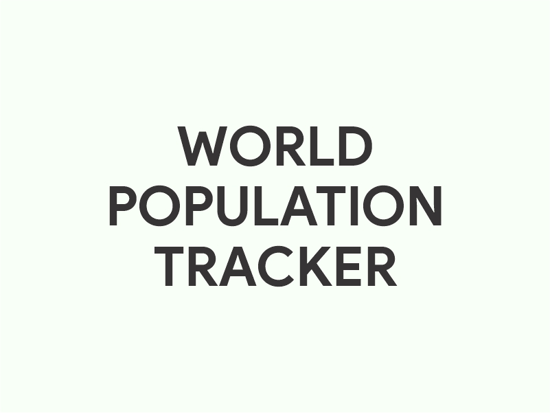 World Population Tracker 2024