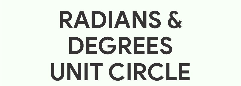 Radians & Degrees Unit Circle Quest Game