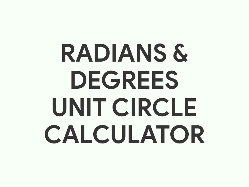 Radians & Degrees Unit Circle Quest Game