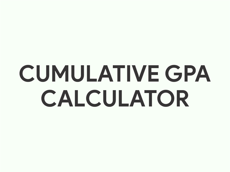 Cumulative GPA Calculator