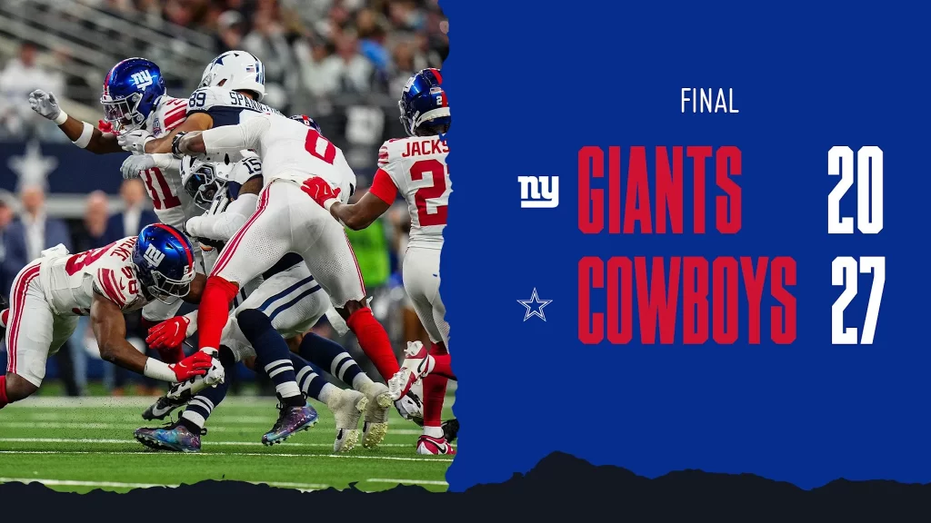 Instant Analysis: Giants vs Cowboys - Giants fall to Cowboys, 27-20