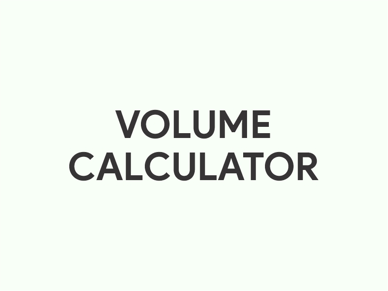 Volume Calculator