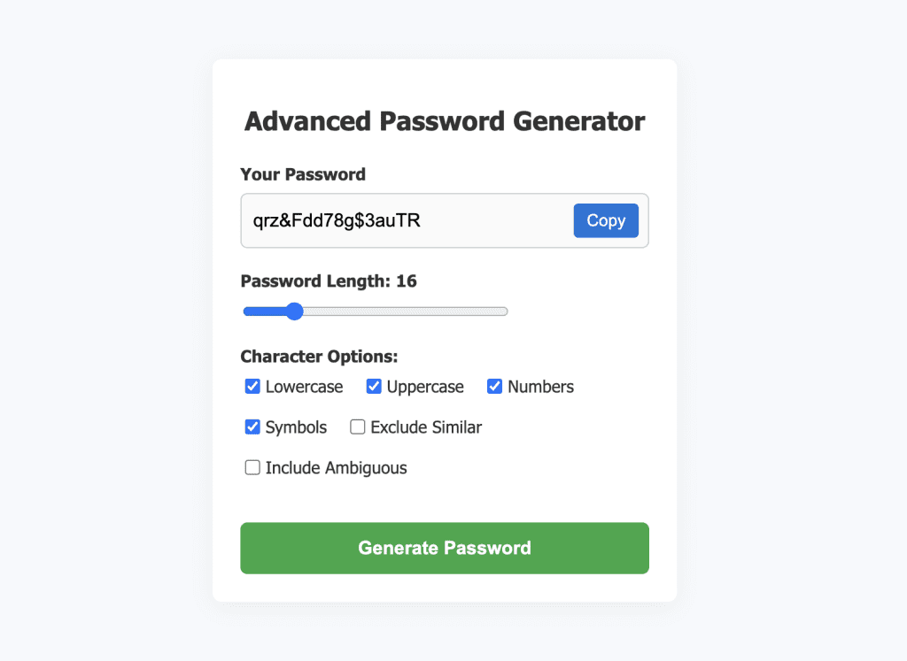 Random Password Generator