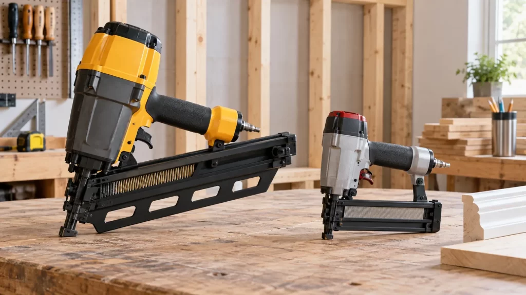 Framing Nailer vs Brad Nailer: Uses, Fasteners and Safety