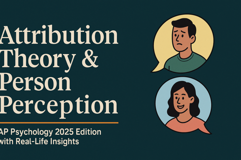 Attribution Theory & Person Perception Explained: AP Psychology 2025 Edition with Real-Life Insights