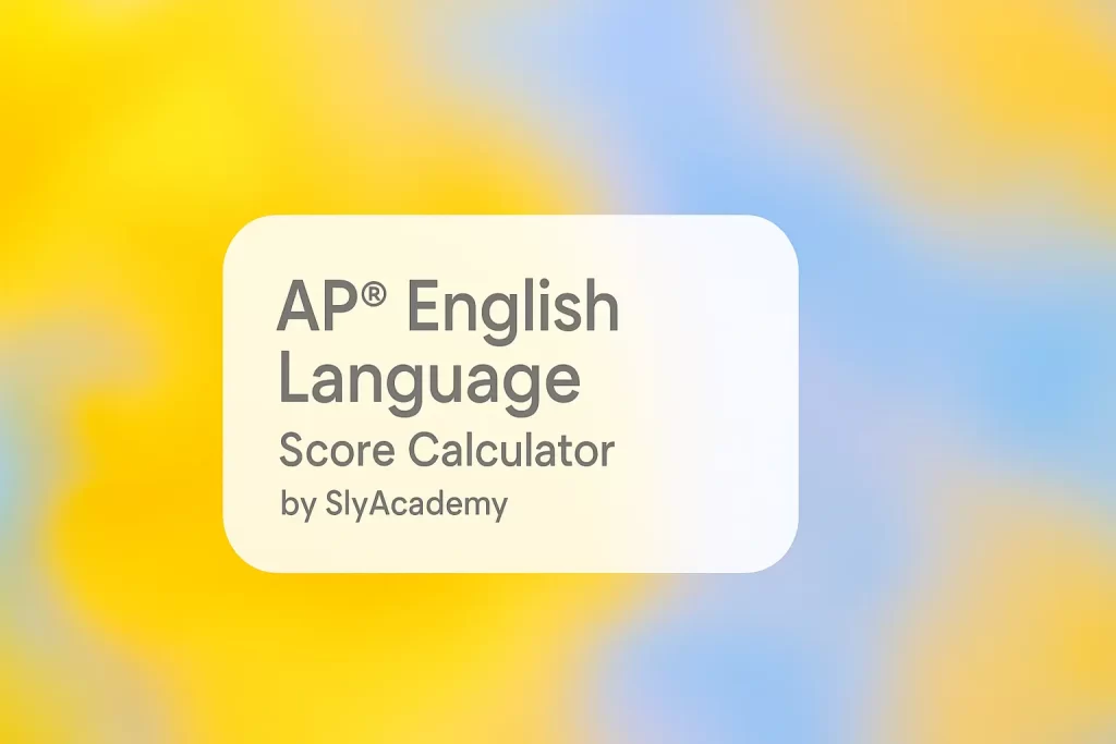 AP® English Language Score Calculator (2025 Exam Tool)